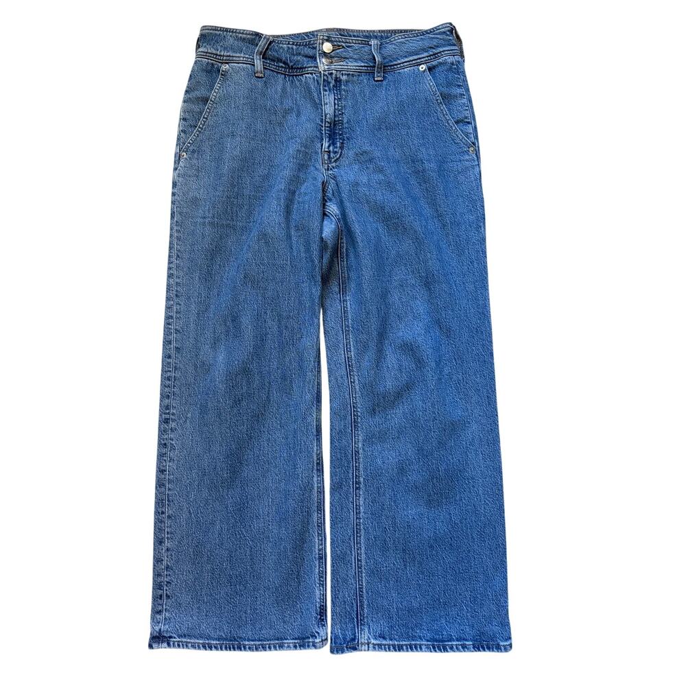 J Crew Slim-Wide Jean With Stacked Buttons Size 30 Ankle High-rise
